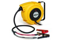 Enrouleur de câble chargeur batterie 5 m 2G 9 mm² V Polypropylène avec enrouleur automatique et support mural fixe Zeca Z4216