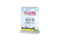 Porte-visuel AluSign ® double-faces A4 portrait 29,7 x 21 cm Alu