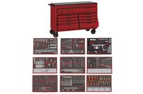 Servante rouge foam mega master set 9 tiroirs Teng Tools TCEMM699N9