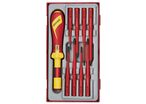 Set de tournevis dynamométriques isolés 1000V TT1 tray Plat- PH- pz 9 pièces Teng Tools TTVSD09