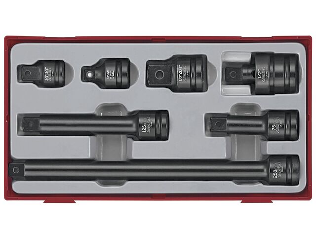 Jeu d&#039;accesoires pour douilles à choc TT1 tray 1/2 7 pièces Teng Tools TT9207