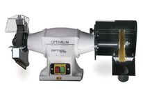 Touret à meuler brosse industriel dia. 250 mm 1400 rpm 1100 W 400V garantie Optimum 10 ans Optigrind GZ25C