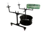Chariot de peinture articulé pour jantes aluminium