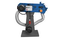 Ponceuse à bande pour métaux 75x2000 mm 18-36 m/s 3/4 kW 400V arrêt d&#039;urgence avec aspiration intégrée Metallkraft MBSM75-240-2 AS