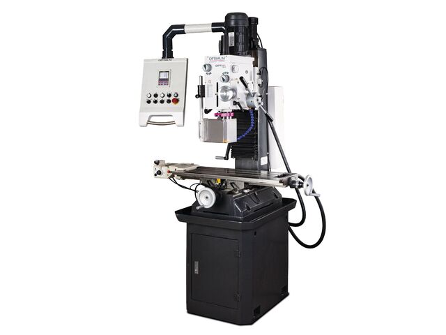 Perceuse-fraiseuse X 560 mm Y 195 mm Z 350 mm CM4/M16 1,5 kW 400V avance de perçage longitudinal pompe socle Optimill MB4P