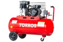 Compresseur mobile à entraînement par courroie à huile cuve 100 L 2,2 kW / 3 Ch 10 bars 400 l/min 230V Torros TC1004010M