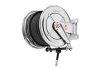 Enrouleur air et eau 30 m Ø G 1 (f) 20 bars Inox 304 avec enroulement automatique et support mural fixe Raasm RA.8562.105