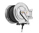 Enrouleur air et eau 30 m Ø G 1 (f) 20 bars Inox 304 avec enroulement automatique et support mural fixe Raasm RA.8562.105