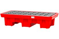 Bac de rétention en PE 1300x700x300mm - avec grille - cap. 120L MW Tools OPB2200