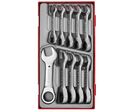 Clés mixtes court à cliquet TT1 tray 10- 19mm 10 pièces Teng Tools TT6010MRS