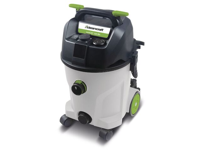 Aspirateur eau et poussière avec filtre EPA E10 - cuve en plastique de 20 litres - 1 moteur 1,2 kW 230 V Cleancraft WETCAT 120 RH