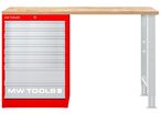 Établi modulaire Rubberwood avec armoire à tiroir 8T 1500 mm MW Tools MOD15LP8R