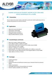 Catalogue Fiche produit capteur de courant