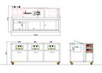 Nettoyeur ultrasons industriel 3 cuves - 60 litres avec filtration - fonctionnement 24/7 MW Tools UCI0603F