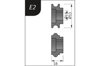 Molettes en option pour SBM110-08 Type E2 Metallkraft 3880122