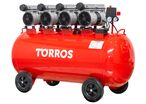 Compresseur silencieux sans huile cuve 200 L 3 kW / 4 Ch 560 L/min 10 bar 81 dB(A) 230V Torros TC2004010MS