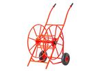 Dévidoir en acier époxy pour tuyau d'eau 100 m 1'' MW Tools HW1001SP