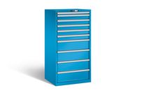 Armoire fixe à 10 tiroirs |  KEY Lock Bleu clair RAL 5012  