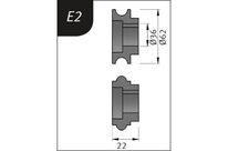 Molettes en option pour SBM140-12 Type E2 Metallkraft 3880132