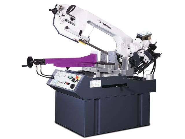 Scie à ruban semi-automatique pour métaux -45/+60° capacité 355 mm 3 kW 400V variateur de fréquence 15-100 m/min Optisaw SD500AV