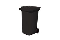 Conteneur de tri à roulettes 240 l noir | B240LROUL Noir   