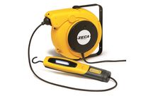 Enrouleur de câble baladeuse fluorescente 14 m 2G 1 mm² 24V Polypropylène avec enrouleur automatique et support mural pivotant Zeca 5907/328 24V