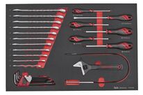 Set de clés 8- 19mm et tournevis PLAT- PH- PZ Foam4x4 28 pièces Teng Tools TTESP28