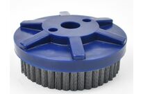 Tête de brosse DuPont pour ébaruveuse - Diamètre 150 mm - Alésage 25 mm - Nylon carbure de silicium Torros OPMV150-B01