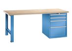 Établi mécanicien 4 tiroirs L1500 x P750 mm