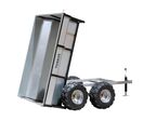 Remorque double essieux 4 roues 1000kg benne galvanisée basculante 1770x1070x580 mm Torros AHR1050B