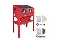 PACK Cabine de sablage 220 L avec 25 kg de perles de verre et 25 kg de corindon brun MW Tools CAT410SET