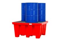 Bac de rétention en PE 1300x1300x660mm - avec grille - cap. 600lt MW Tools OPB4200H