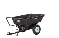 Remorque simple essieu 225 kg benne en plastique PE basculante 1016 x 838 x 270 mm Torros AHR225P2