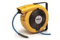 Enrouleur air et eau 9 m Ø 3/8 12 bars Structure en aluminium moulé peint avec enroulement automatique et support mural pivotant Zeca 813/10