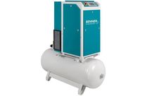 Compresseur à vis sur réservoir 11 kw 10 bar 93,6m3/h + FLEXIBLE DE SORTIE 1/2 G - Lg 1600 mm