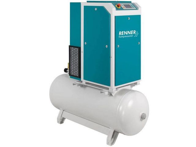 Compresseur à vis sur réservoir 11 kw 10 bar 93,6m3/h + FLEXIBLE DE SORTIE 1/2 G - Lg 1600 mm