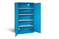 Armoire de charge de batterie Type D 1x5 (230V) 4 rayons | KEY Lock Bleu clair RAL 5012