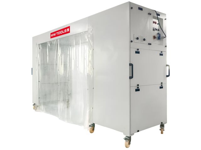 Cabine de peinture mobile 2500 x 1100 mm 230 V idéale pour travaux et séchage de carrosserie MW Tools MSC3600