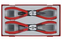 Set Pince circlips TT1 tray capacité 19- 60mm 4 pièces Teng Tools TT474-7