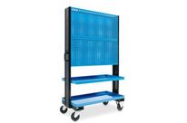 CHARIOT 2 ETAGERES AVEC PANNEAU PORTE-OUTILS