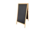 Chevalet Ardoise Craie double-faces pliant 120 x 60 cm cadre bois naturel (clair)