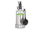 Pompe submersible corps acier inoxydable pour eaux claires jusqu'à 1 mm de niveau résiduel cap. 7500 l/h hauteur de refoulement 8 m 0,35 kW 230 V Cleancraft SCWP 3508 FLAT