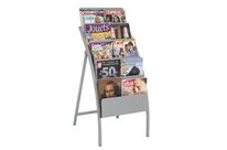 Présentoir Black-Line Pliant 5 Cases GRIS ALU