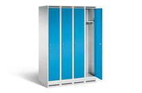 Armoire-vestiaire à 4 compartiments | KEY Lock Gris clair RAL 7035 / Bleu clair RAL 5012