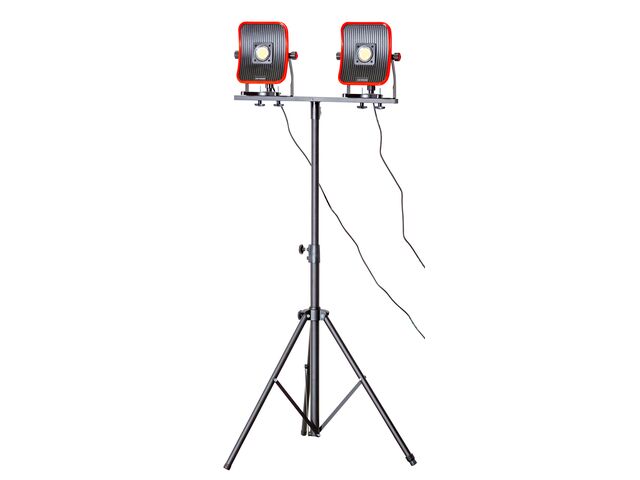 2x Lampe de chantier FLOW LED 50 W + Trépied télescopique 1800mm MW Tools WFL2X50S