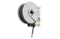 Enrouleur air et eau 15 m Ø G 3/8 (f) 20 bars Acier peint avec enroulement automatique et support mural fixe Raasm RA.8290.104