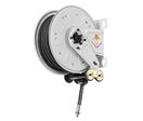 Enrouleur air et eau 15 m Ø G 3/8 (f) 20 bars Acier peint avec enroulement automatique et support mural fixe Raasm RA.8290.104
