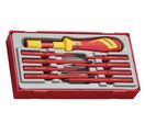 Set de tournevis dynamométriques isolés 1000V TT1 tray Plat- PH- pz 9 pièces Teng Tools TTVSD09