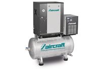 Compresseurs à vis avec sécheur d&amp;#039;air et cuve 200 litres débit d&amp;#039;air effectif 480 l/min 10 Bar 4 kW 400V Aircraft A-MICRO SE4-10-200K