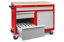Établi mobile 3 tiroirs + 1 armoire incl. porte-cônes ISO40 MW Tools DEW12060L3I